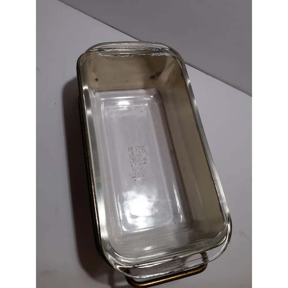 Vintage 1981 Teleflora metal Pyrex 213 loaf pan holder